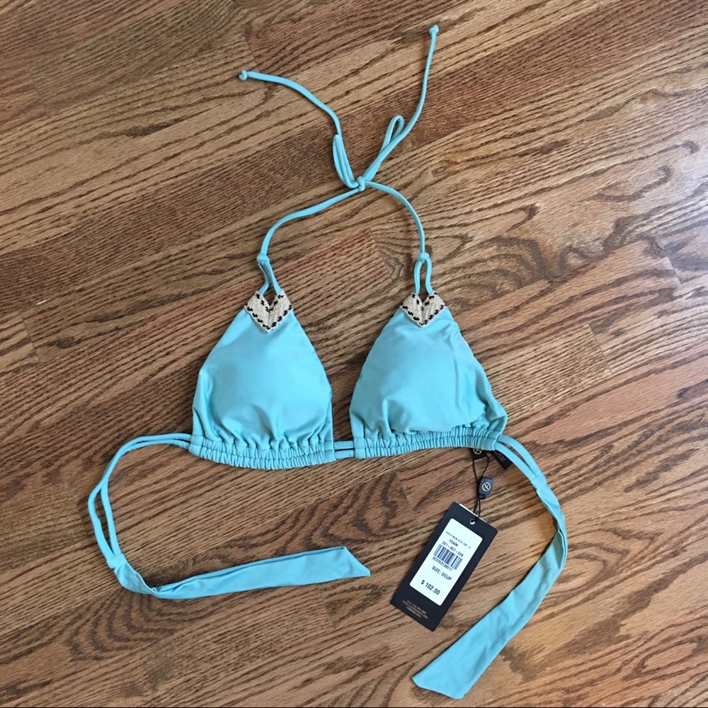 Vix Bikini Top in Foam Blue